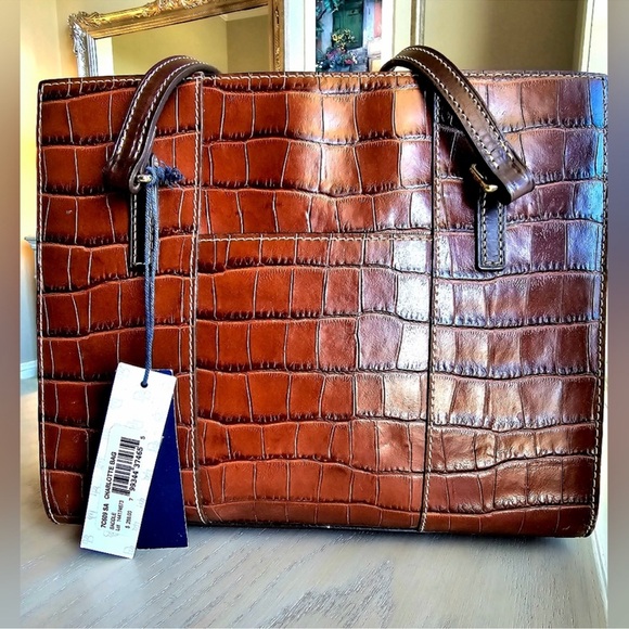 Dooney and Bourke Charlotte Croc Embossed Tote NWT - Picture 3 of 15